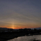 夕日の太陽柱(サンピラー)