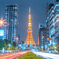 交差点からの東京タワー