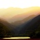 夕暮れの虹