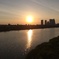 多摩川の夕焼け