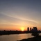 多摩川の夕焼け