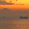 夕景の富士山