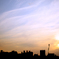 空の広さと夕日と雲
