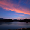 夕焼け雲と静かなる湖
