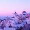 サントリーニ島の夕暮れ