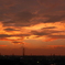 台風後の夕日