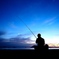黄昏時の釣り人　２