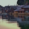舟屋の夕暮れ
