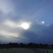 テニスコートの夕方