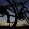 夕暮れと自転車