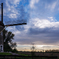 sunset with a windmill