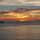 神津島　前浜海岸からの夕日　その１