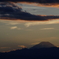 夕焼けとお山