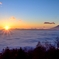 甘利山からの日の出、富士山、雲海
