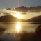 旅中の夕陽