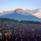 夕暮れの富士山