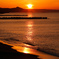 賀露海岸夕暮れ