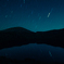 水面に映る星
