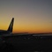 フライトを待つ夕暮れ