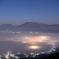 月明りと阿蘇と雲海と・・・