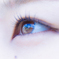 The blue sky in the eye