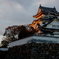 夕暮れの岸和田城