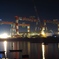 真夜中の造船所