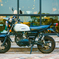 Motorbike by a coffee shop