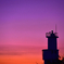 夕暮れの灯台