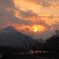 夕陽と金華山１