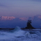 夕陽に染まる