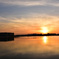 The sunset in spring