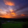里山の夕景