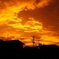 台風一過の夕焼け