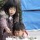 雪と石のケーキつくり