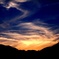 仕事帰りの夕焼け空