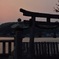 百済部神社の夕暮れ