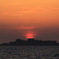 端島(軍艦島)に沈む夕日