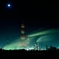 鹿島工場夜景～工場群と煙、ちょっとだけ月