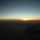飛行機からの夕陽