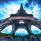 Tower of Babel Under the Dark Blue Blaze