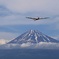 富士山とセスナ