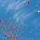 The balloons go up into the air