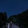 月虹と星空