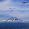 富士山に見守られ・・