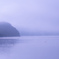 朝靄の中で
