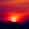 縞模様夕陽