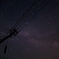 天の川　電柱添え