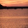 夕暮れの川