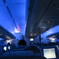 エティハド航空の中のライトアップ